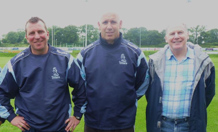 Narberth - coaching staff Jonathan Dodd, Sean Gale and team manager Rob Lewis